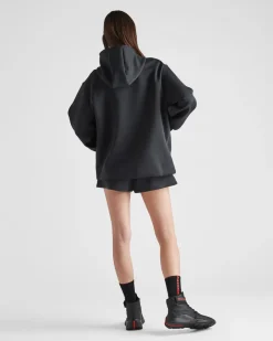 Mujer Prada ROPA^Sudadera Extragrande Tejido Técnico Reciclado