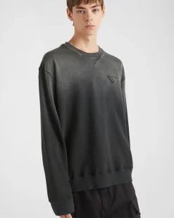 Hombre Prada ROPA DEPORTIVA Y SUDADERAS^Sudadera Holgada De Algodón Teñido En Prenda