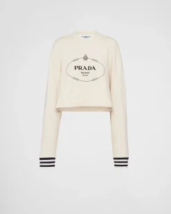 Mujer Prada CAMISETAS Y SUDADERAS^Sudadera Holgada De Felpa De Algodón