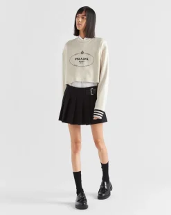 Mujer Prada CAMISETAS Y SUDADERAS^Sudadera Holgada De Felpa De Algodón
