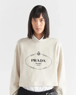 Mujer Prada CAMISETAS Y SUDADERAS^Sudadera Holgada De Felpa De Algodón