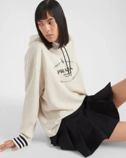 Mujer Prada CAMISETAS Y SUDADERAS^Sudadera Holgada De Felpa De Algodón