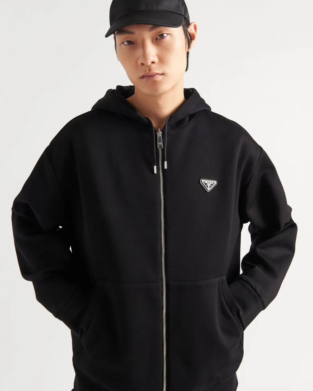 Hombre Prada ROPA DEPORTIVA Y SUDADERAS^Sudadera Reversible Con Capucha En Felpa De Algodón Y Re-nylon