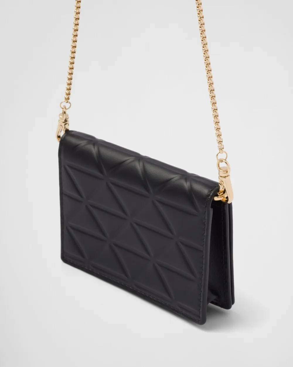 Mujer Prada CARTERAS Y TARJETEROS^Tarjetero De Piel Con Bandolera