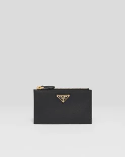 Mujer Prada CARTERAS Y TARJETEROS^Tarjetero De Piel Saffiano