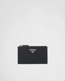 Mujer Prada CARTERAS Y TARJETEROS^Tarjetero De Piel Saffiano