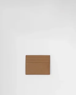 Mujer Prada CARTERAS Y TARJETEROS^Tarjetero De Piel Saffiano