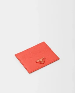 Mujer Prada CARTERAS Y TARJETEROS^Tarjetero De Piel Saffiano