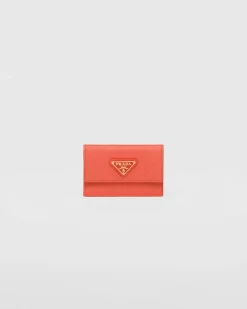 Mujer Prada CARTERAS Y TARJETEROS^Tarjetero De Piel Saffiano