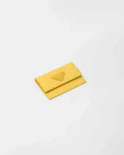 Mujer Prada CARTERAS Y TARJETEROS^Tarjetero De Piel Saffiano