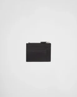 Hombre Prada CARTERAS Y TARJETEROS^Tarjetero De Piel Saffiano