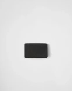 Hombre Prada CARTERAS Y TARJETEROS^Tarjetero De Piel Saffiano