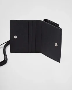 Hombre Prada CARTERAS Y TARJETEROS^Tarjetero De Piel Saffiano