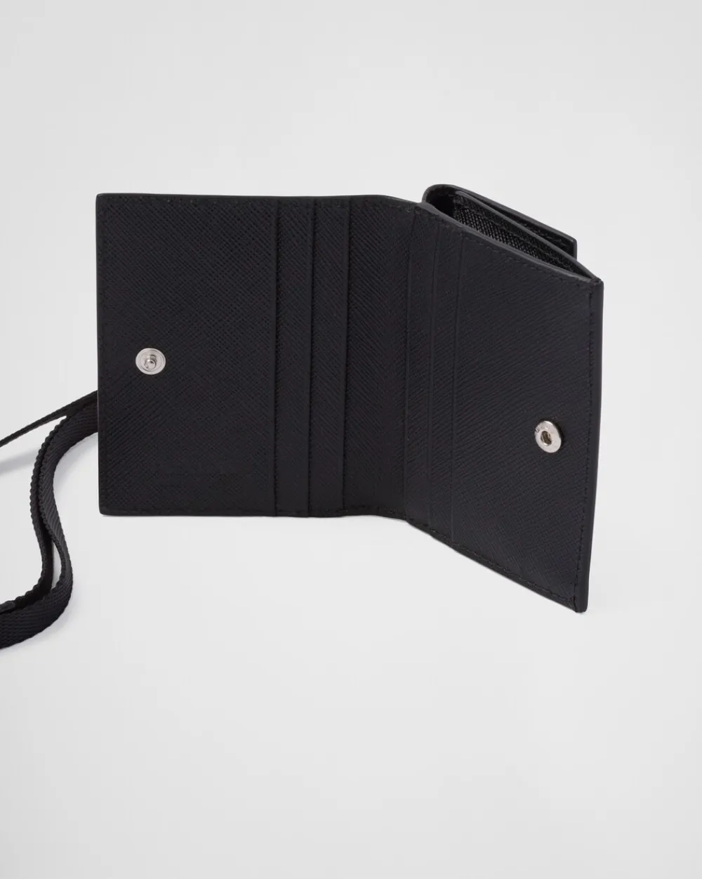 Hombre Prada CARTERAS Y TARJETEROS^Tarjetero De Piel Saffiano