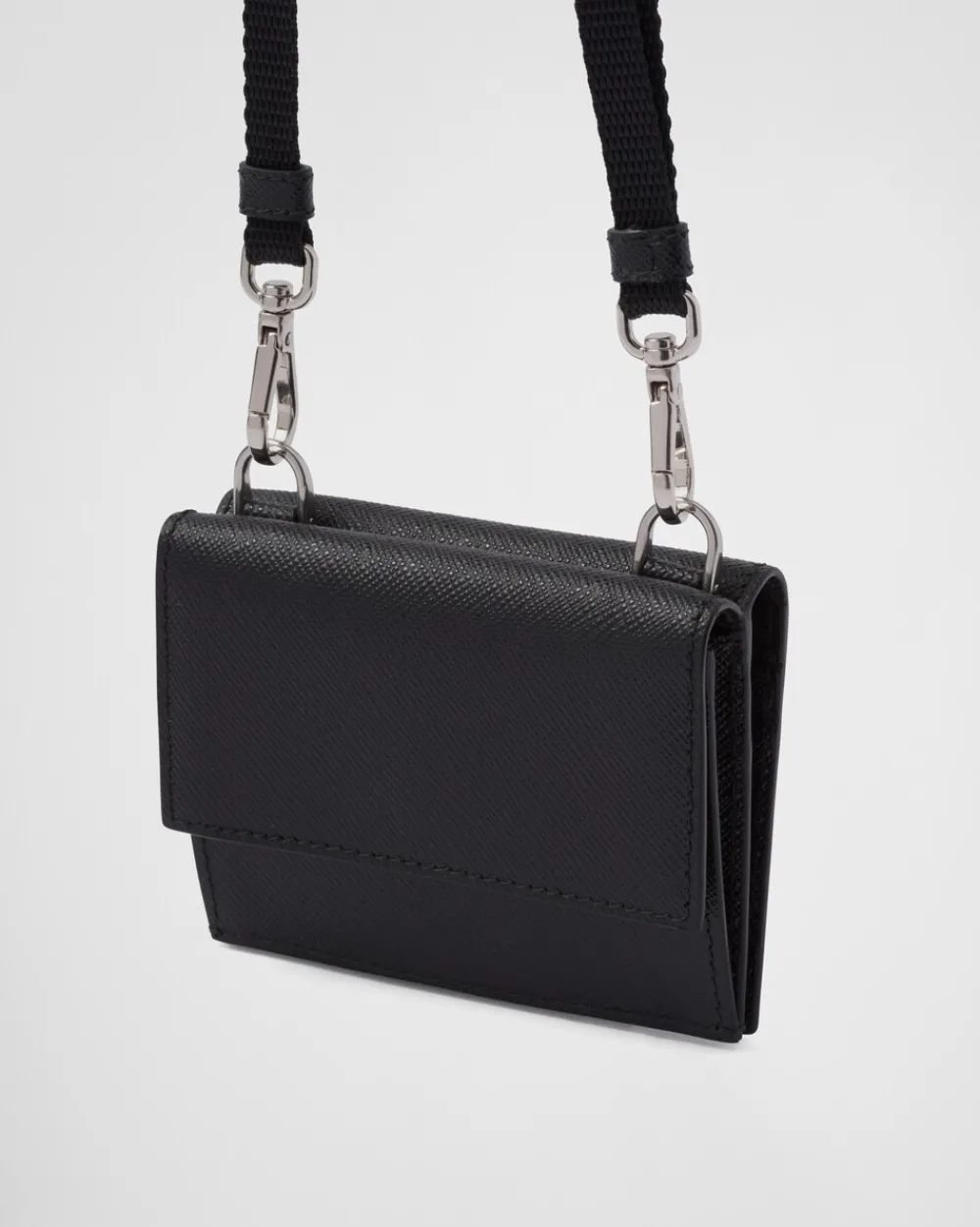 Hombre Prada CARTERAS Y TARJETEROS^Tarjetero De Piel Saffiano