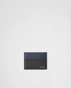 Hombre Prada CARTERAS Y TARJETEROS^Tarjetero De Piel Saffiano