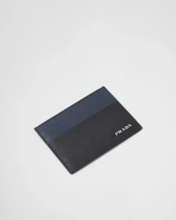 Hombre Prada CARTERAS Y TARJETEROS^Tarjetero De Piel Saffiano