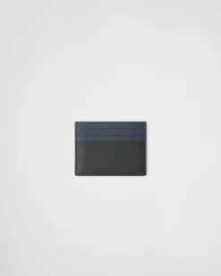 Hombre Prada CARTERAS Y TARJETEROS^Tarjetero De Piel Saffiano