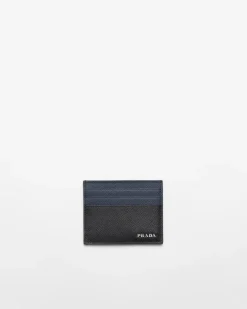 Hombre Prada CARTERAS Y TARJETEROS^Tarjetero De Piel Saffiano