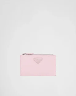 Mujer Prada CARTERAS Y TARJETEROS^Tarjetero De Piel Saffiano