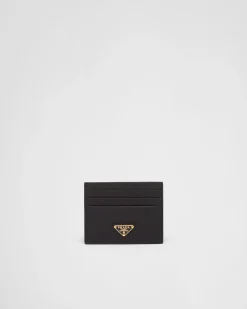Mujer Prada CARTERAS Y TARJETEROS^Tarjetero De Piel Saffiano