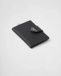 Hombre Prada CARTERAS Y TARJETEROS^Tarjetero De Piel Y Piel Saffiano