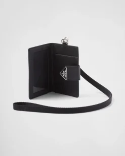 Hombre Prada CARTERAS Y TARJETEROS^Tarjetero De Piel Y Piel Saffiano