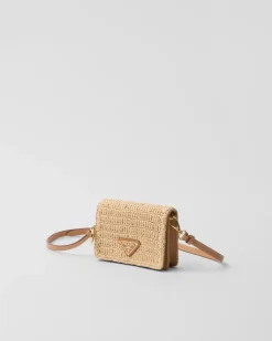 Mujer Prada CARTERAS Y TARJETEROS^Tarjetero De Tejido Trenzado Con Bandolera