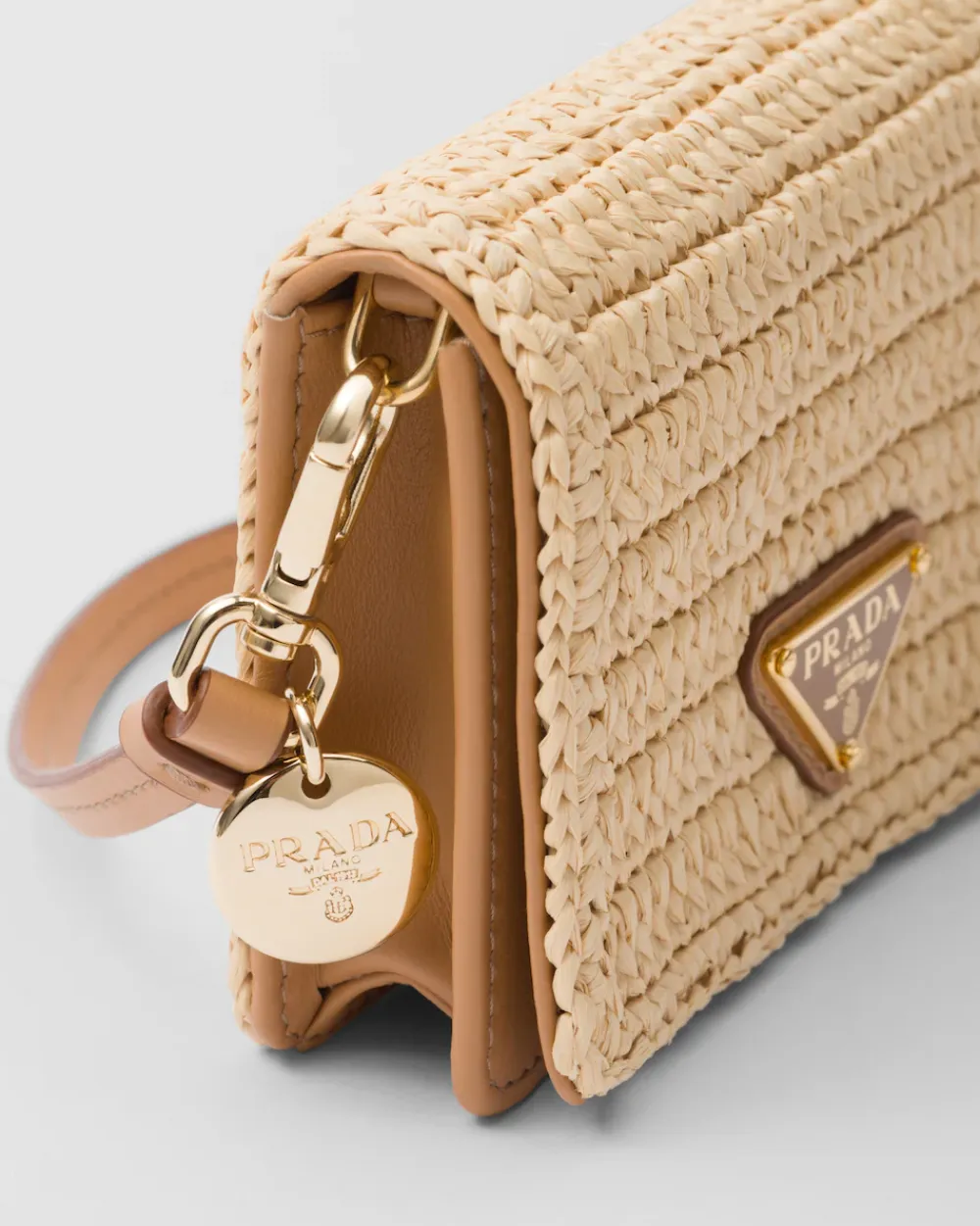 Mujer Prada CARTERAS Y TARJETEROS^Tarjetero De Tejido Trenzado Con Bandolera