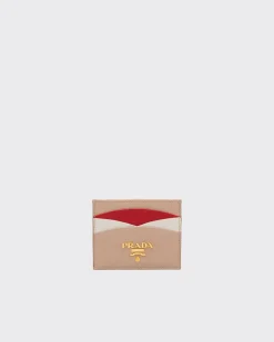 Mujer Prada CARTERAS Y TARJETEROS^Tarjetero En Piel Saffiano