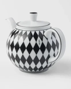 Prada TÉ Y CAFÉ^Tetera De Porcelana - Checkerboard