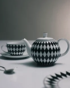 Prada TÉ Y CAFÉ^Tetera De Porcelana - Checkerboard
