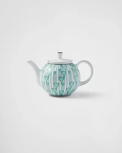 Prada TÉ Y CAFÉ^Tetera De Porcelana - Vienna Green