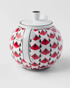 Prada TÉ Y CAFÉ^Tetera De Porcelana - Vienna Red