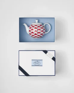 Prada TÉ Y CAFÉ^Tetera De Porcelana - Vienna Red