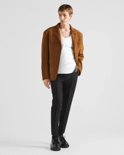 Hombre Prada CAMISETAS Y POLOS|ROPA DE ABRIGO^Top De Algodón Acolchado