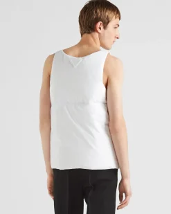 Hombre Prada CAMISETAS Y POLOS|ROPA DE ABRIGO^Top De Algodón Acolchado
