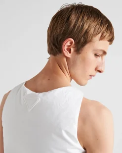 Hombre Prada CAMISETAS Y POLOS|ROPA DE ABRIGO^Top De Algodón Acolchado