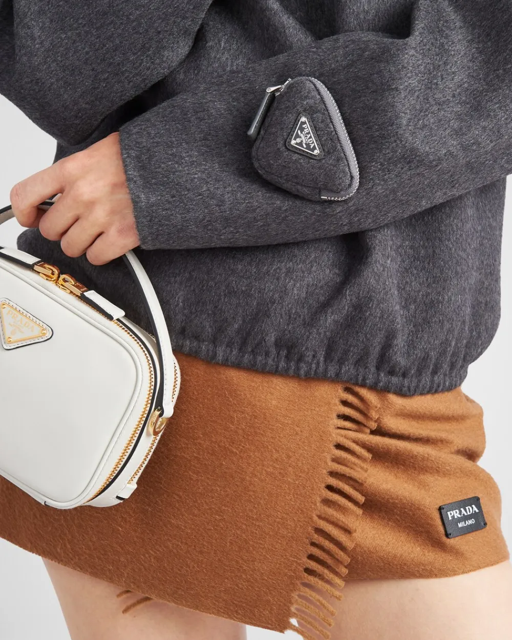 Mujer Prada TEJIDOS DE PUNTO^Top De Cashgora Con Pouch