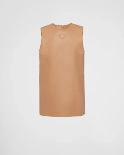 Mujer Prada ROPA DE PIEL^Top De Napa Elástica
