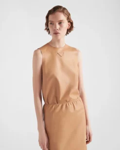 Mujer Prada ROPA DE PIEL^Top De Napa Elástica