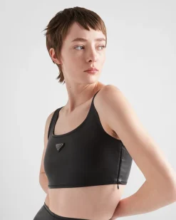 Mujer Prada ROPA DE PIEL^Top De Napa Elástica