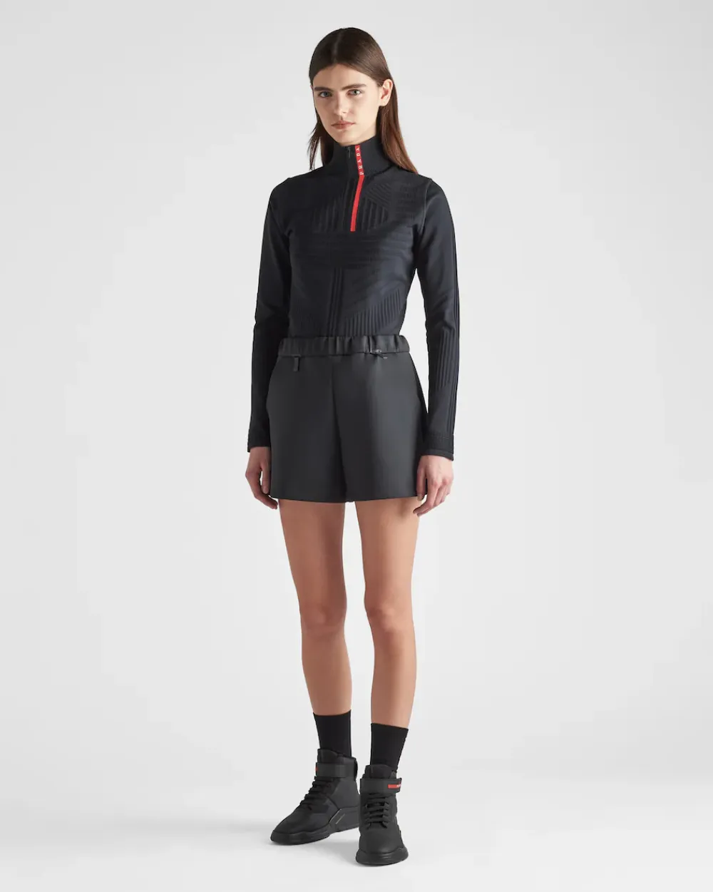 Mujer Prada ROPA^Top De Piqué Y Re-nylon Técnico