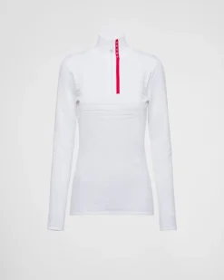 Mujer Prada ROPA^Top De Piqué Y Re-nylon Técnico