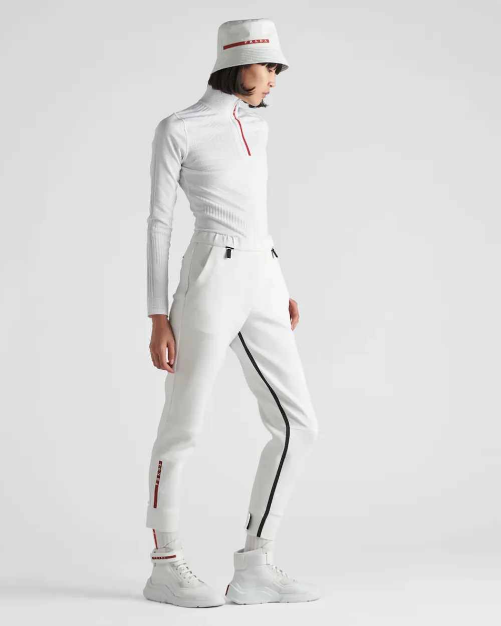 Mujer Prada ROPA^Top De Piqué Y Re-nylon Técnico