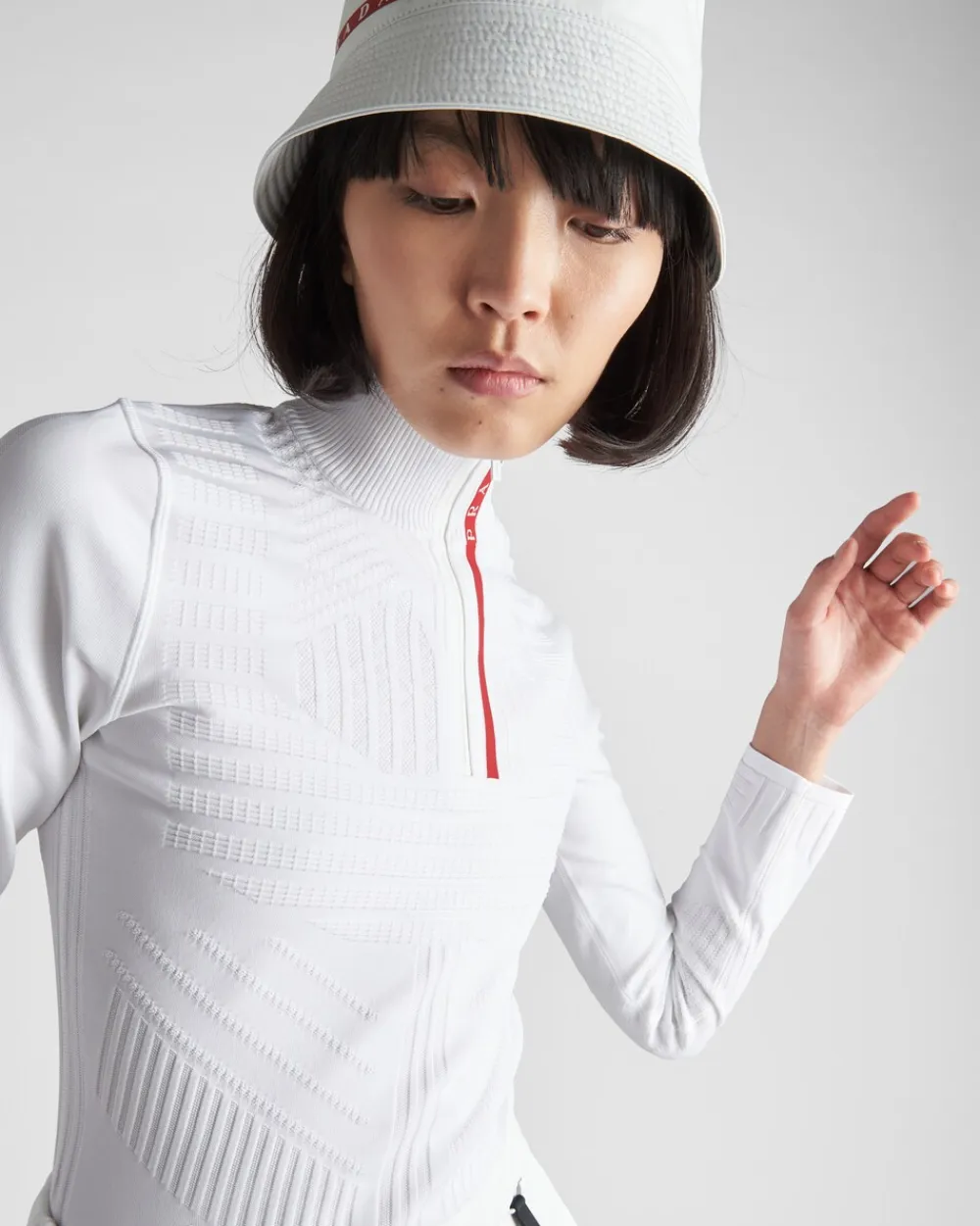 Mujer Prada ROPA^Top De Piqué Y Re-nylon Técnico