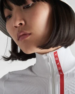 Mujer Prada ROPA^Top De Piqué Y Re-nylon Técnico