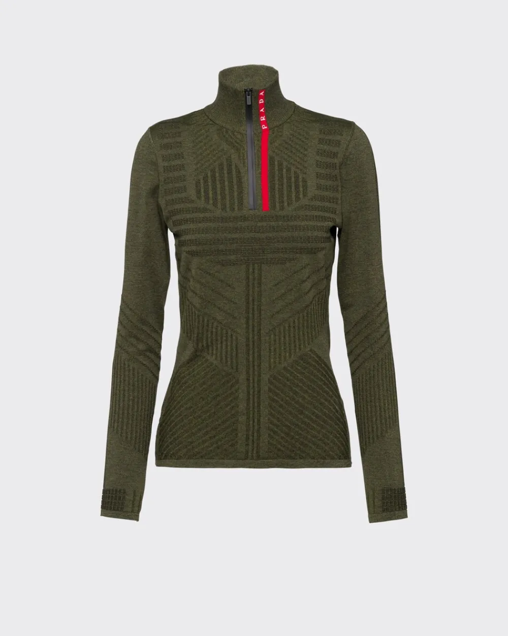 Mujer Prada ROPA^Top Deportivo Piqué Y Re-nylon Técnico Reciclado