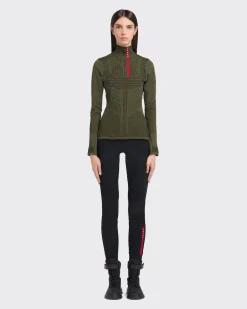 Mujer Prada ROPA^Top Deportivo Piqué Y Re-nylon Técnico Reciclado