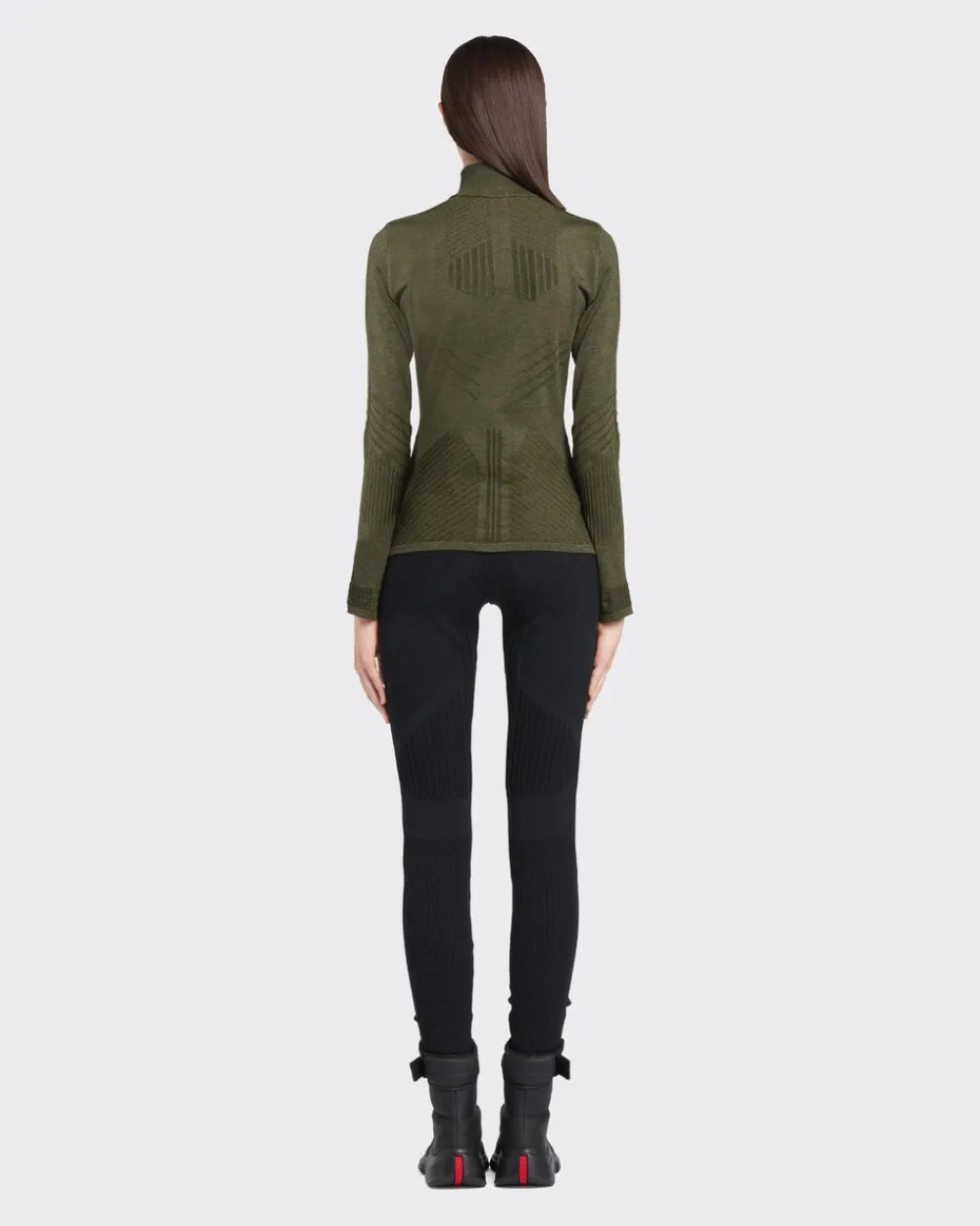 Mujer Prada ROPA^Top Deportivo Piqué Y Re-nylon Técnico Reciclado